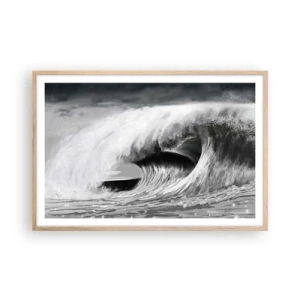 Plagát v ráme zo svetlého duba - Hnev oceánu - 91x61 cm
