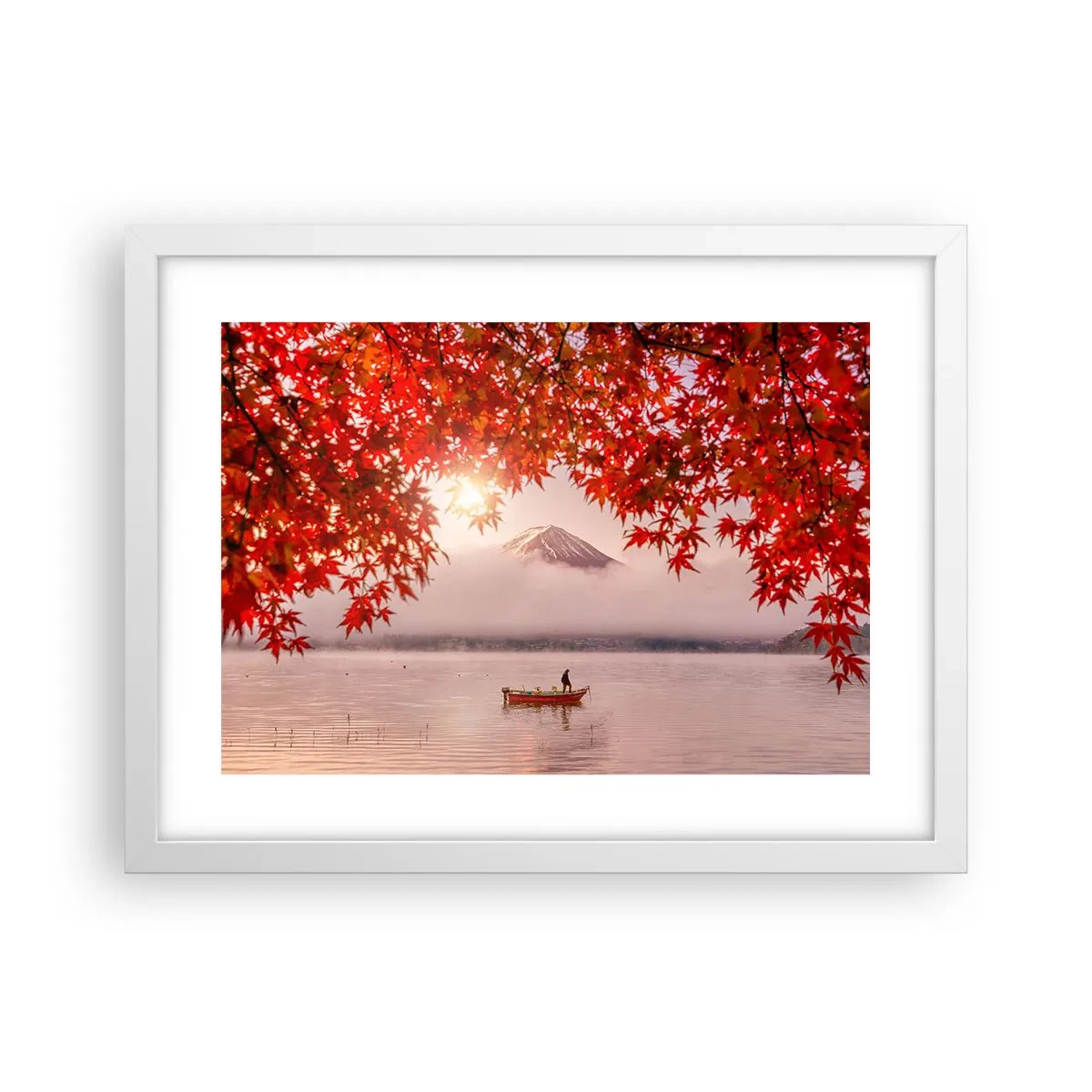 Plagát v bielom ráme - V japonskom štýle - 40x30 cm