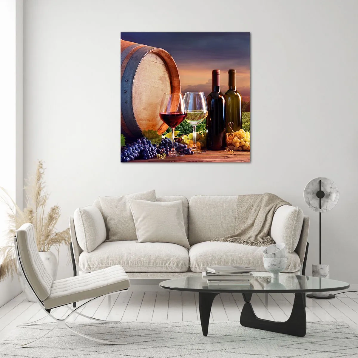 Obraz na skle - Tu má život chuť - 60x60 cm