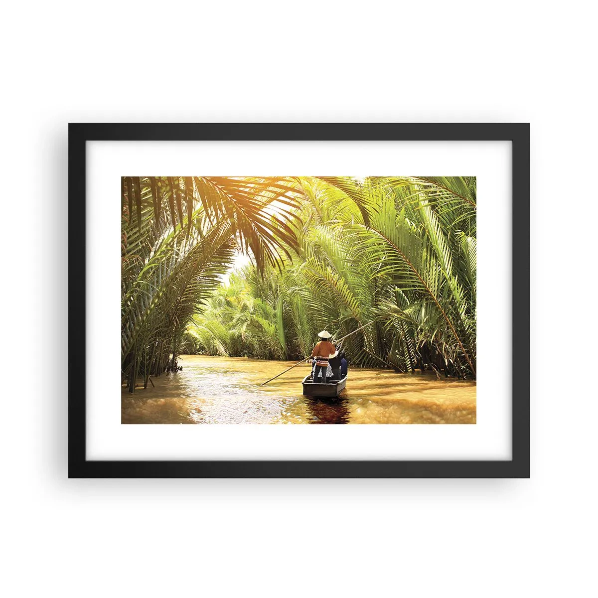 Plagát v čiernom ráme - Palmovou roklinou - 40x30 cm