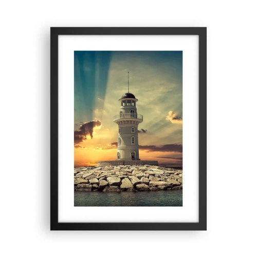 Plagát v čiernom ráme - Svetlo - Dobro - Krása - 30x40 cm