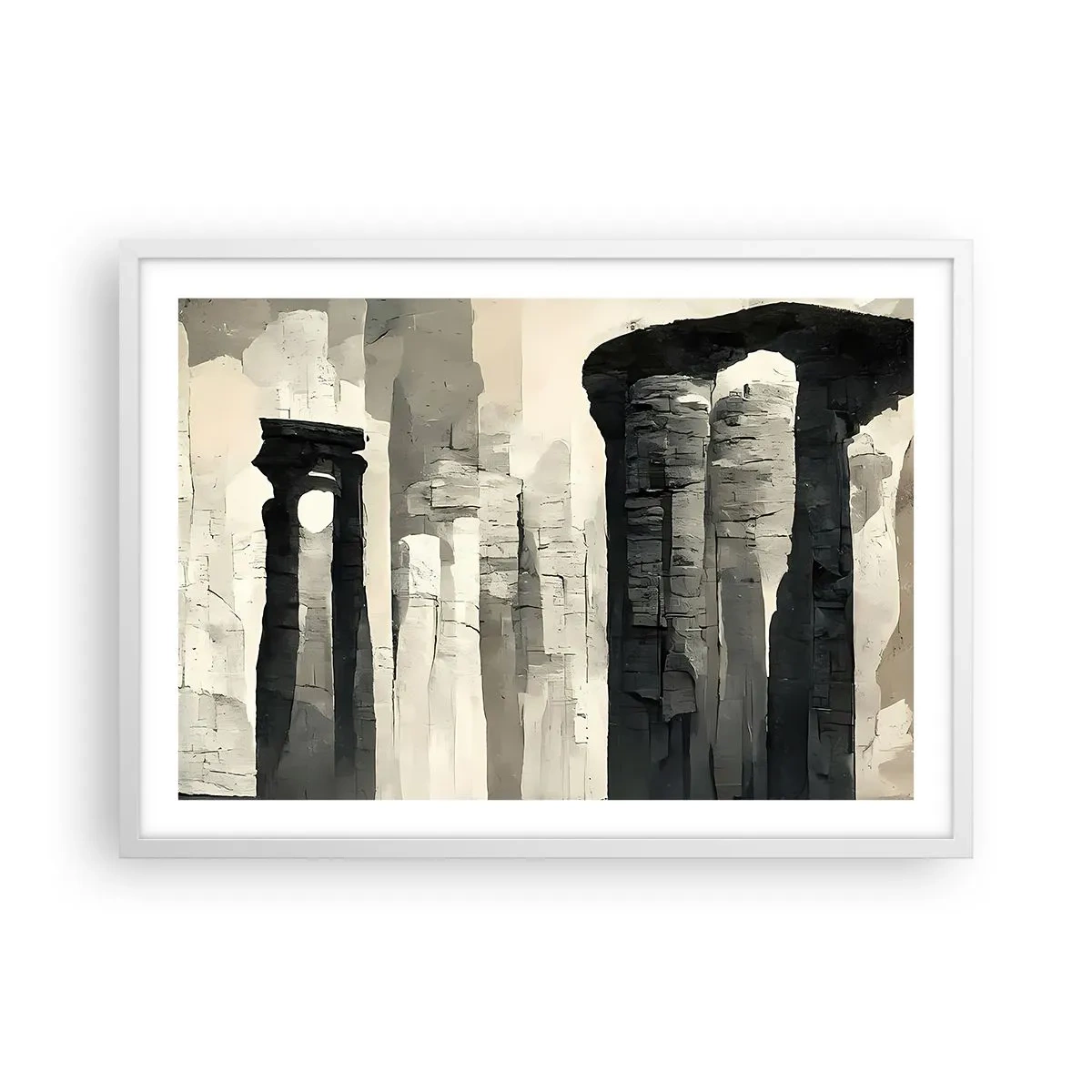 Plagát v bielom ráme - Majestátnosť starožitnosti - 70x50 cm