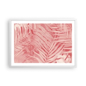 Plagát v bielom ráme - Ružový koncept - 70x50 cm