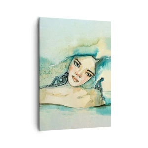 Obraz na plátne - Am I blue? - 50x70 cm