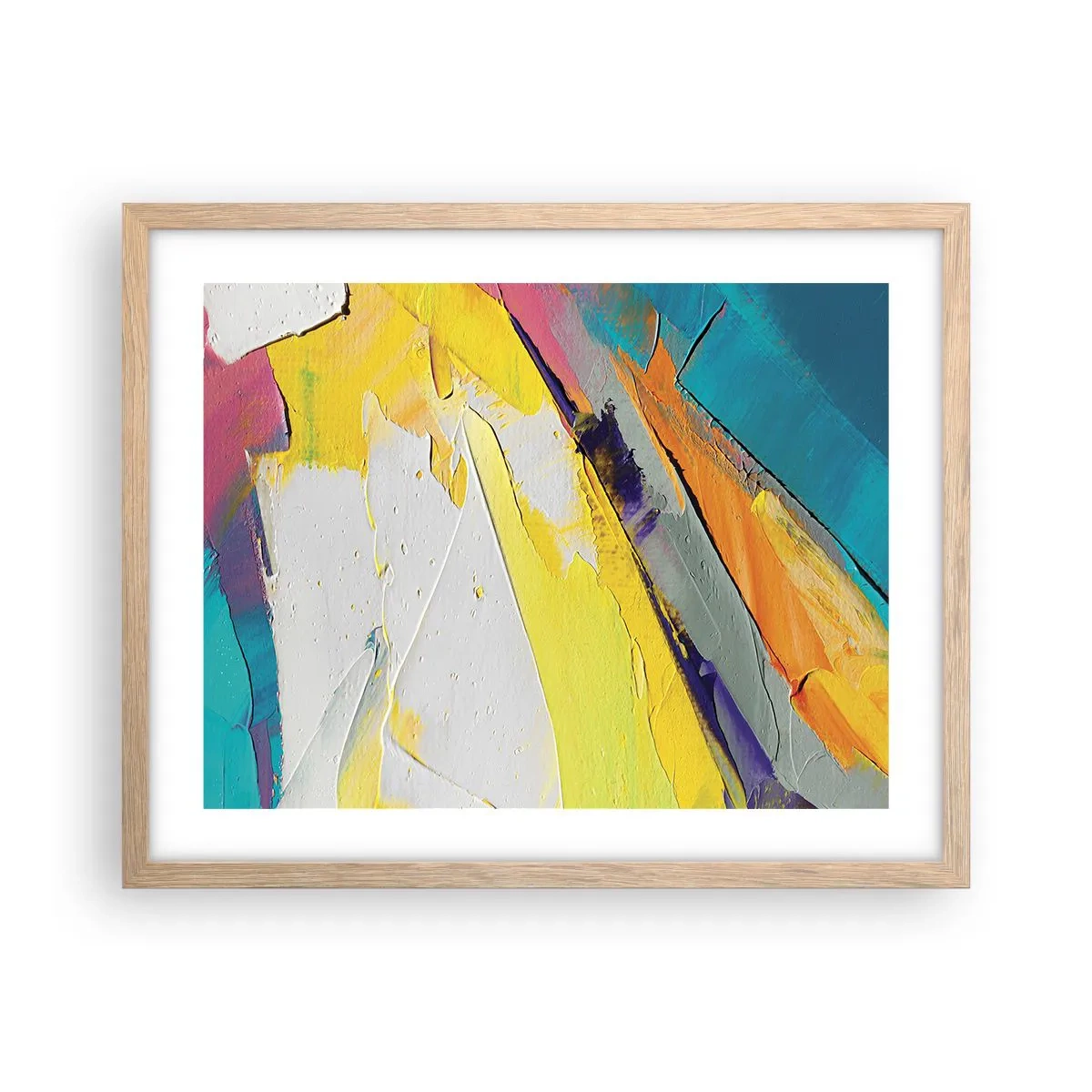 Plagát v ráme zo svetlého duba - Anatómia svetla - 50x40 cm