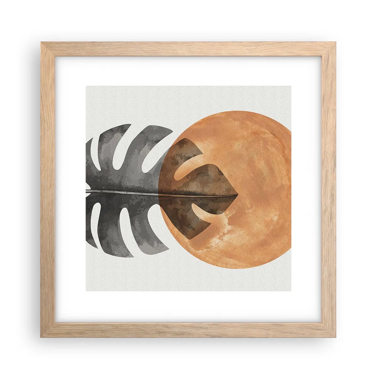 Plagát v ráme zo svetlého duba - Vždy slnko - 30x30 cm