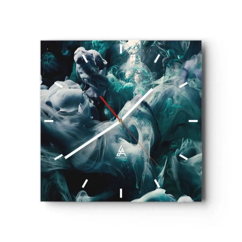 Nástenné hodiny - Pohyb farby - 40x40 cm