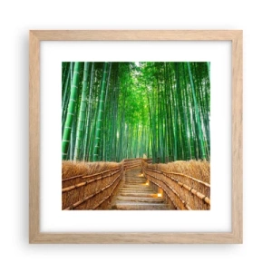 Plagát v ráme zo svetlého duba - Esencia ázijskej prírody - 30x30 cm