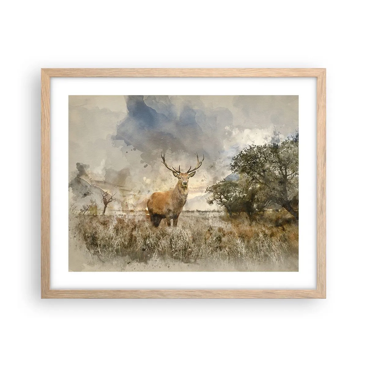 Plagát v ráme zo svetlého duba - Dôstojnosť - sila - majestátnosť - 50x40 cm