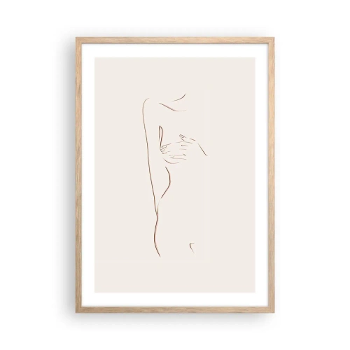 Plagát v ráme zo svetlého duba - Tvar túžby - 50x70 cm