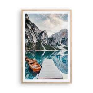 Plagát v ráme zo svetlého duba - Ukážeme vám krásu - 61x91 cm