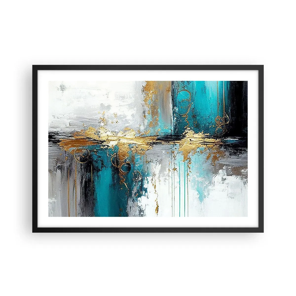 Plagát v čiernom ráme - Všetko plynie - 70x50 cm