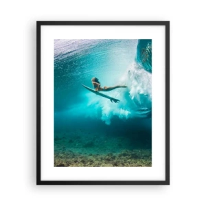Plagát v čiernom ráme - Podmorský svet - 40x50 cm