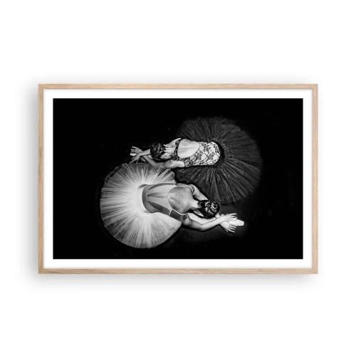 Plagát v ráme zo svetlého duba - Jin a jang – ideálna rovnováha - 91x61 cm