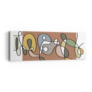 Obraz na plátne - Abstrakcia, ktorá stojí za úsmev - 90x30 cm