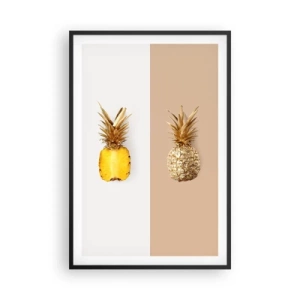 Plagát v čiernom ráme - Ananás pre nás - 61x91 cm