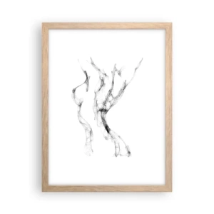 Plagát v ráme zo svetlého duba - Krásna a silná - 30x40 cm