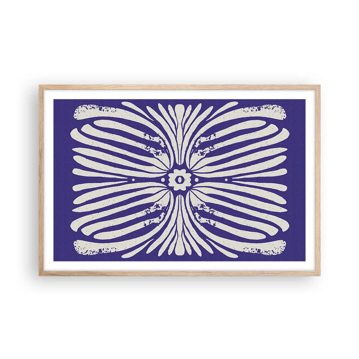 Plagát v ráme zo svetlého duba - Etnické inšpirácie - 91x61 cm