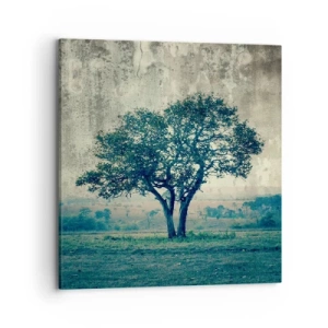 Obraz na plátne - Jabloň na modrom poli? - 70x70 cm
