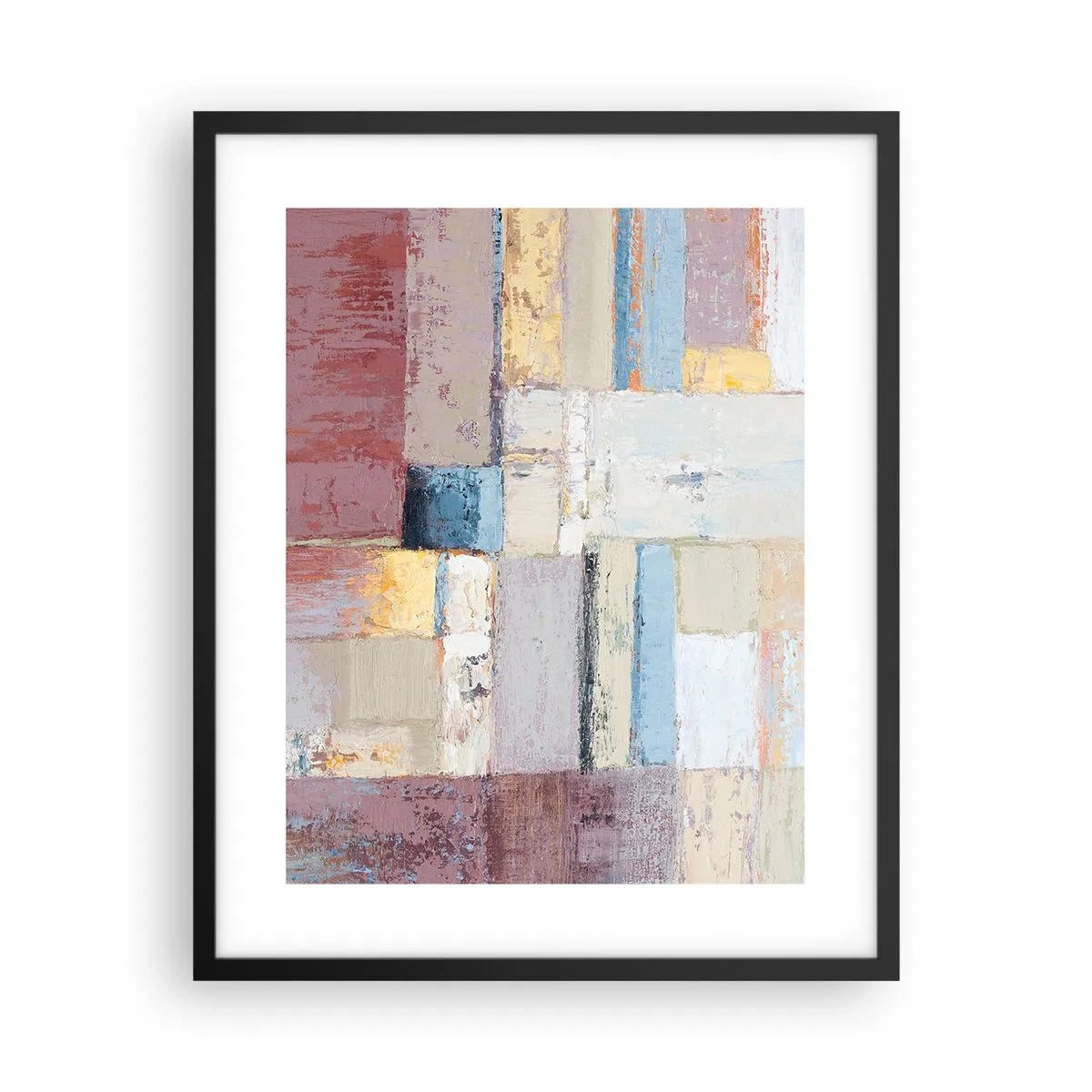 Plagát v čiernom ráme - Kľud geometrie - 40x50 cm