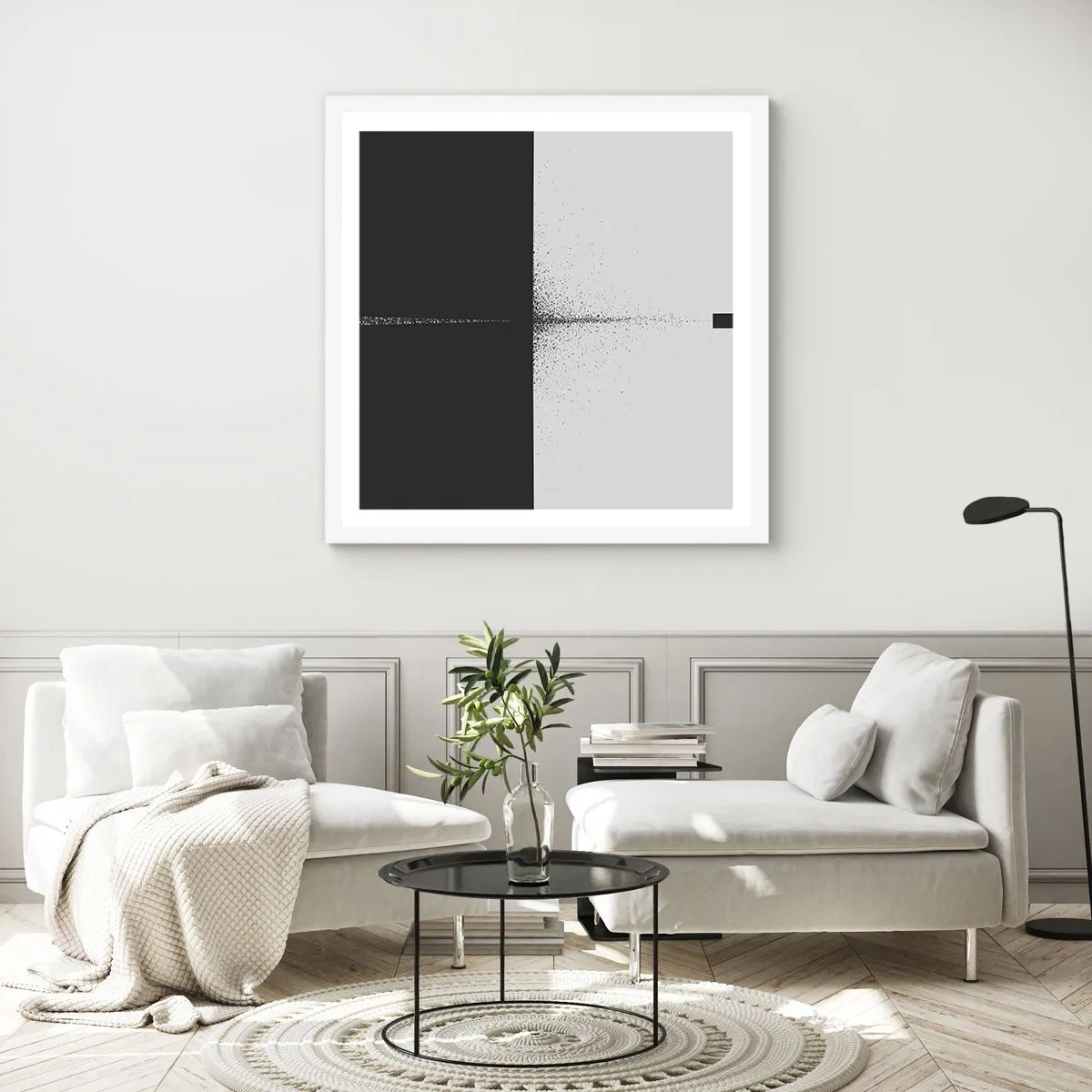 Plagát v bielom ráme - Priamo k cieľu - 60x60 cm