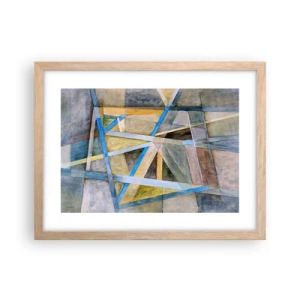 Plagát v ráme zo svetlého duba - Priamo alebo diagonálne? - 40x30 cm