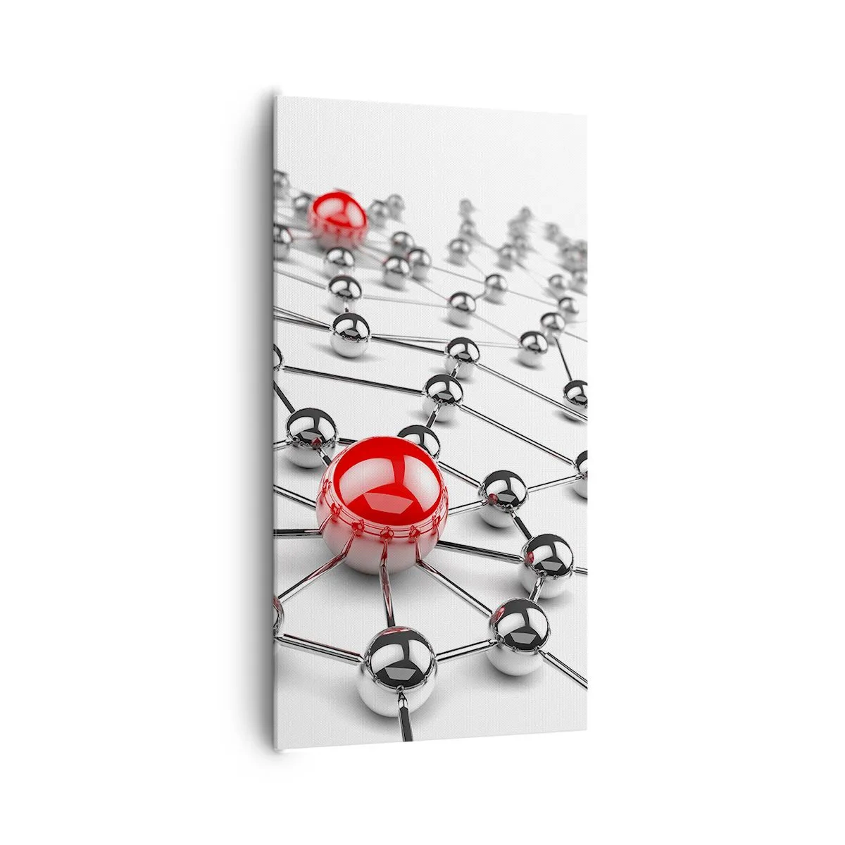 Obraz na plátne - Strieborná sieť - 65x120 cm