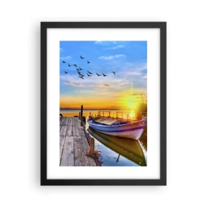 Plagát v čiernom ráme - Dovidenia, do zajtrajška - 30x40 cm