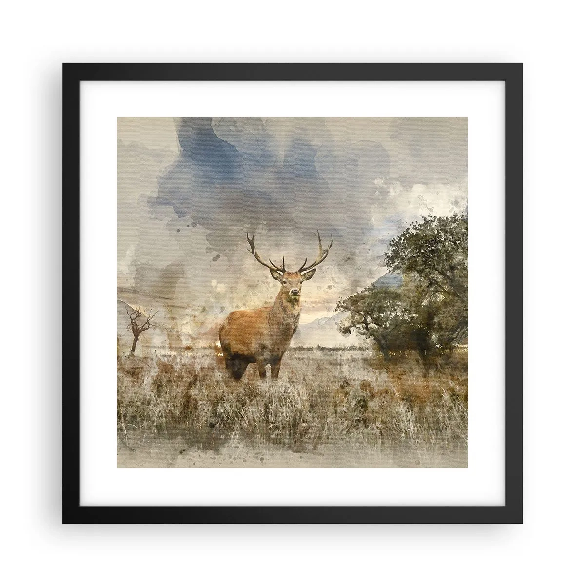 Plagát v čiernom ráme - Dôstojnosť - sila - majestátnosť - 40x40 cm