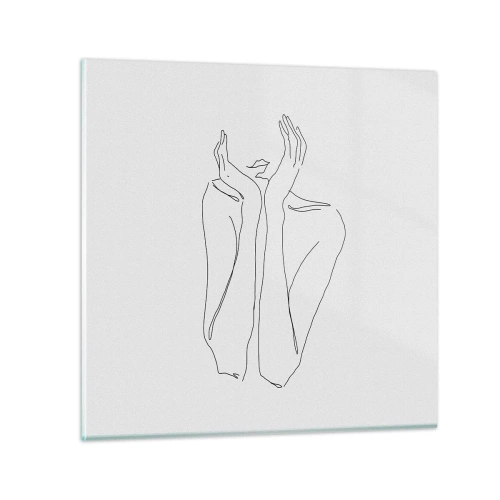 Obraz na skle - O čom snívajú dievčatá - 30x30 cm