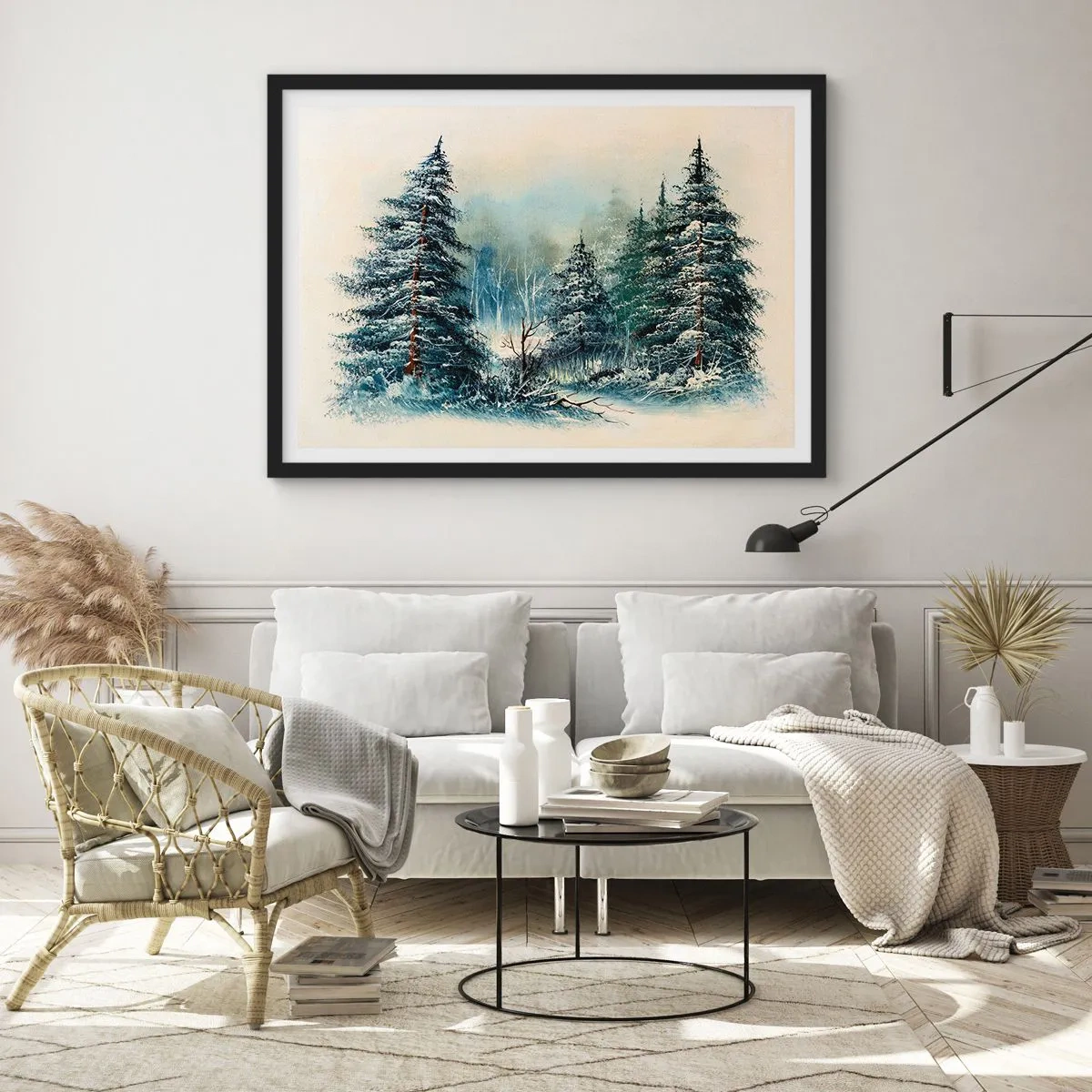 Plagát v čiernom ráme - Pripravenie na Vianoce - 50x40 cm