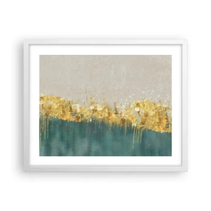Plagát v bielom ráme - Zlatá hranica - 50x40 cm