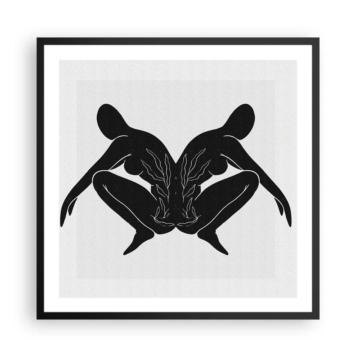 Plagát v čiernom ráme - Spoločná duša - 60x60 cm