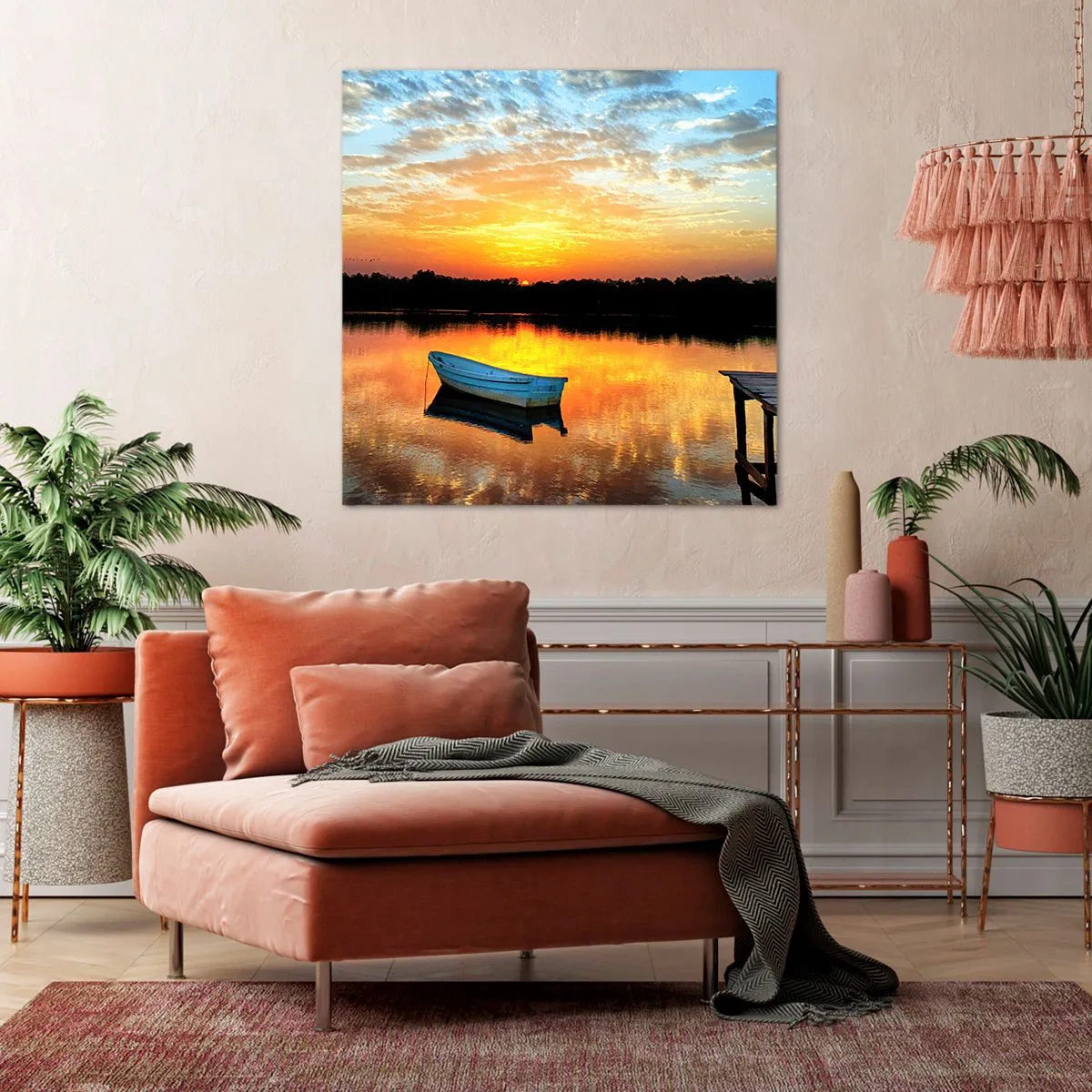 Obraz na plátne - Pozri, počúvaj, medituj - 70x70 cm