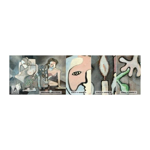 Vzorka samolepiacej fototapety Deluxe Sticker - Mozaika ducha a hmoty - Abstrakcia, kubizmus, Ľudia - 100x30 cm