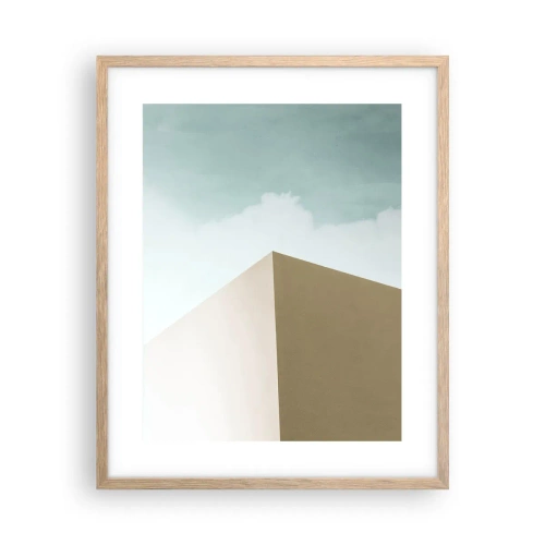 Plagát v ráme zo svetlého duba - Geometria slnečného leta - 40x50 cm