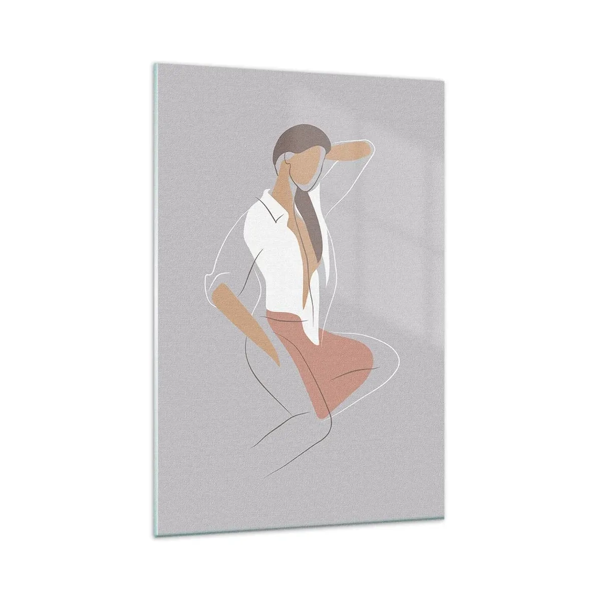 Obraz na skle - Obrys pôvabu - 80x120 cm