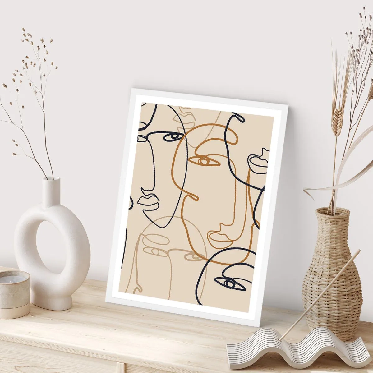 Plagát v bielom ráme - Portrét znásobený - 50x70 cm