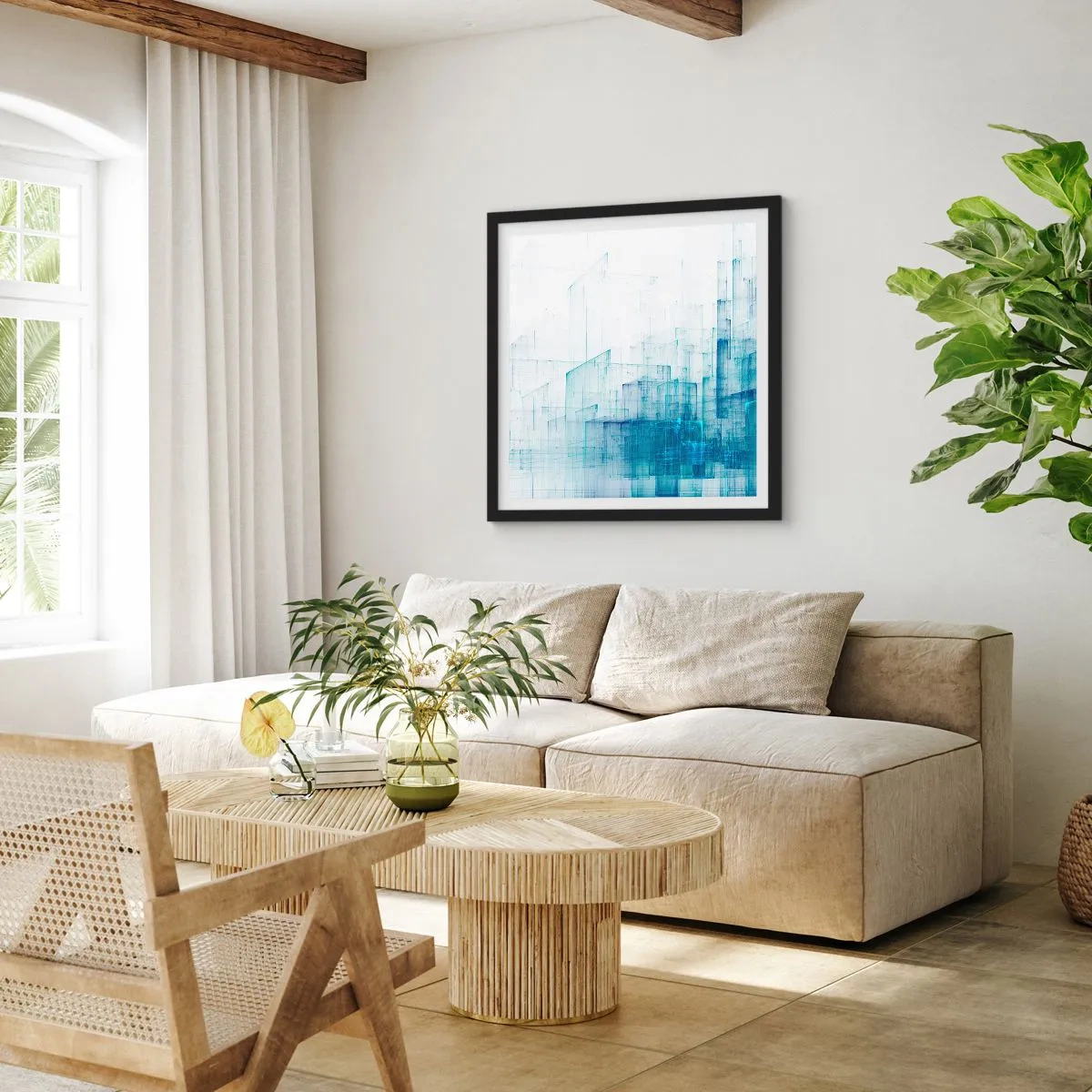 Plagát v čiernom ráme - Ako sa stal priestor - 40x40 cm