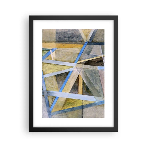 Plagát v čiernom ráme - Priamo alebo diagonálne? - 30x40 cm