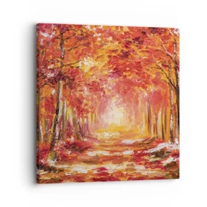 Obraz na plátne - Medený les - 30x30 cm