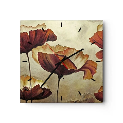 Nástenné hodiny - Lán lúky - 30x30 cm