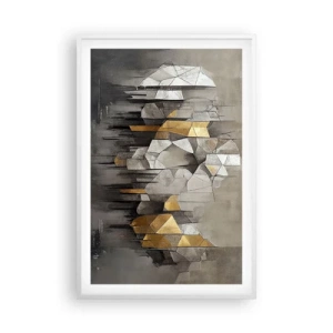 Plagát v bielom ráme - Kompozícia z ľadu a svetla - 61x91 cm