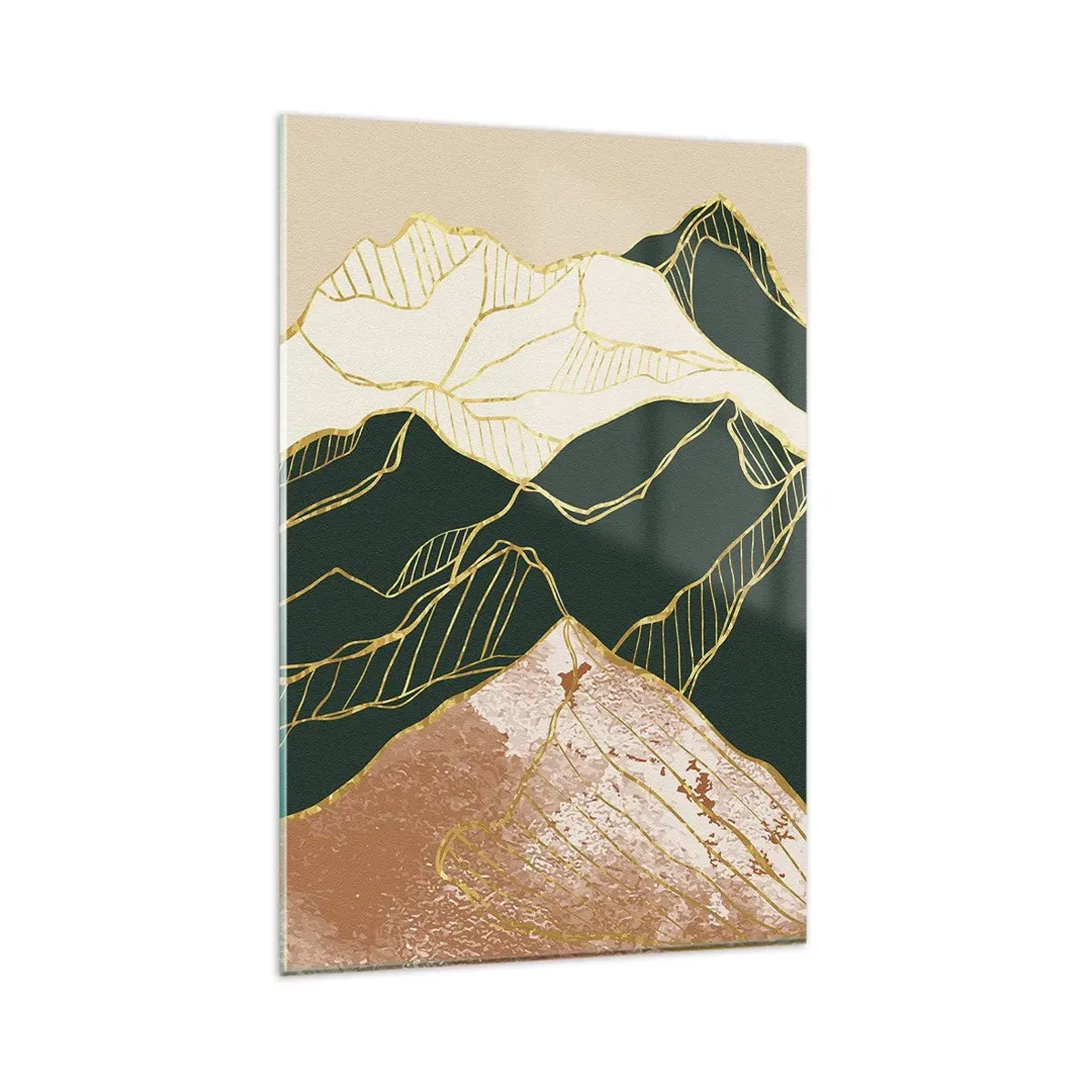 Obraz na skle - Zlaté vrcholy - 80x120 cm