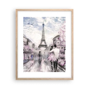 Plagát v ráme zo svetlého duba - Keď sa zamilovať, tak len v… - 40x50 cm