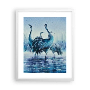 Plagát v bielom ráme - Ranné stretnutie - 40x50 cm