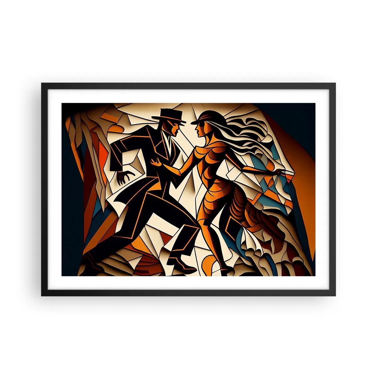 Plagát v čiernom ráme - Tanec vrelosti a vášne - 70x50 cm