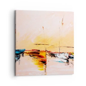 Obraz na plátne - Večer v prístave - 70x70 cm