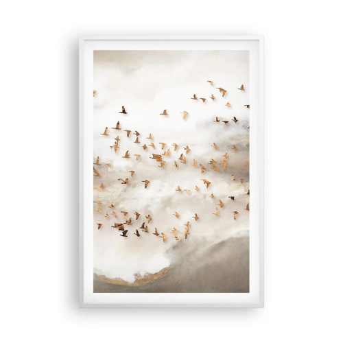 Plagát v bielom ráme - Už je čas... - 61x91 cm