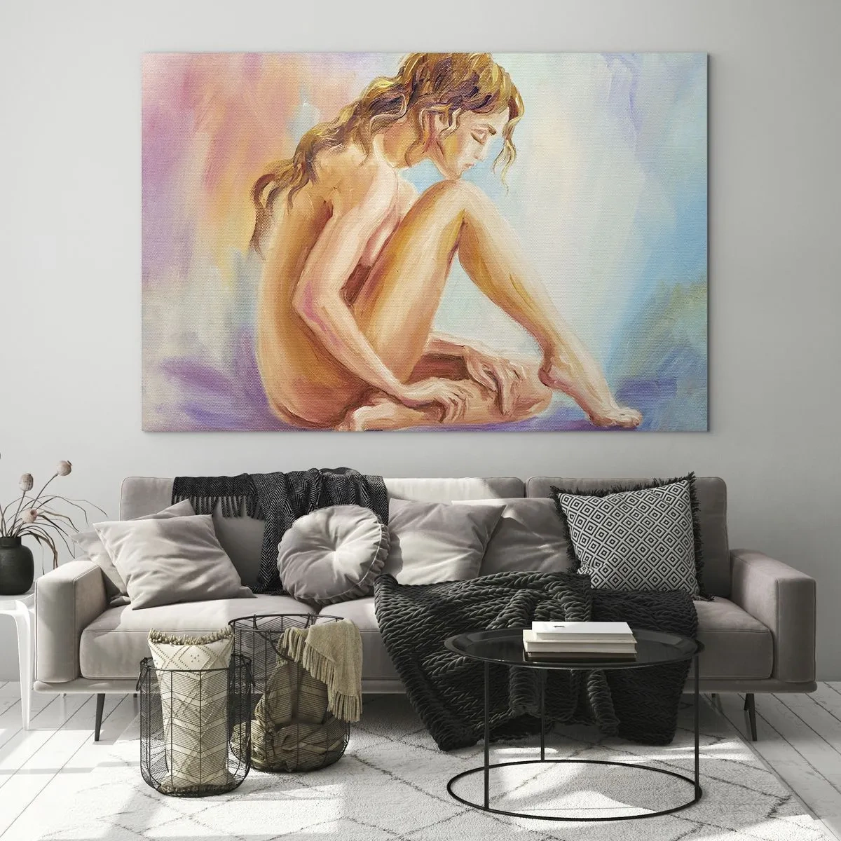 Obraz na skle - Akt mladosti - 100x70 cm